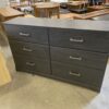 ASHLEY FURNITURE  Black Wood 6 Drawer Dresser with Steel Hardware