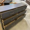 ASHLEY FURNITURE  Black Wood 6 Drawer Dresser with Steel Hardware