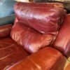 Wide Red Leather Power Recliner Chair