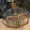 Vintage 5-Bulb Glass Shade Fixture