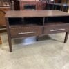 Dark Wood Low Console Table