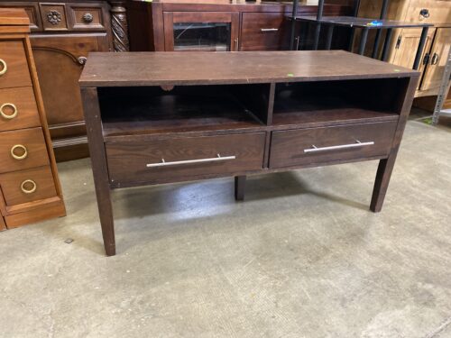 Dark Wood Low Console Table