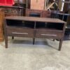 Dark Wood Low Console Table