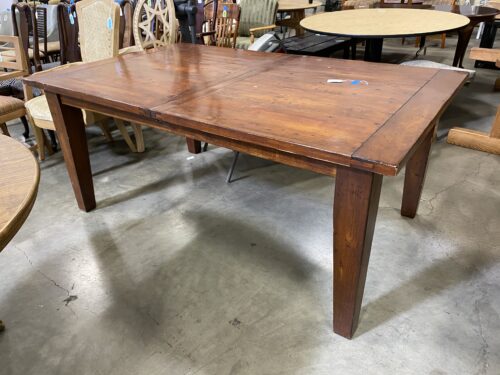 Warm Amber Solid Wood Dining Table