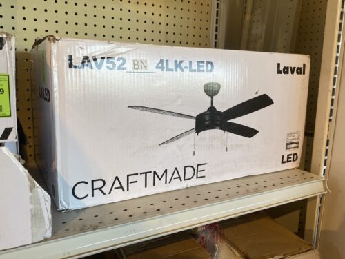 NEW! CRAFTMADE Laval 52" Indoor Ceiling Fan w/ LED Light Model#LAV52