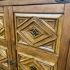Beautiful Diamond Patrerned Wooden Media Cabinet