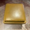 NEWPACIFIC Cameron Mustard Yellow Bonded Leather Storage Ottoman