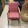 Mid-Century Modern Ruby Red Rocking Chair