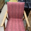 Mid-Century Modern Ruby Red Rocking Chair