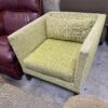 JEFFREY BRAUN Spring Grass Green Square Frame Accent Chair