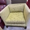 JEFFREY BRAUN Spring Grass Green Square Frame Accent Chair