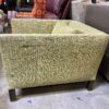 JEFFREY BRAUN Spring Grass Green Square Frame Accent Chair