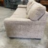 Beige Fabric Slanted Arm 3 Seater Sofa