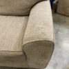 Beige Fabric Slanted Arm 3 Seater Sofa