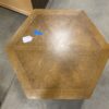 Carved Flowers Hexagon Table with Burled Top