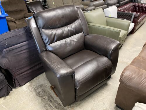 Brown Manual Leather Recliner