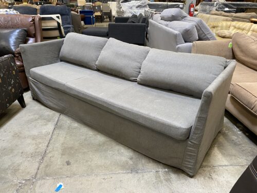 Metal Frame Light Grey 3 Seater Sofa