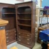ETHAN ALLEN Dark Oak Look Display Shelf with Drawers