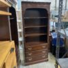 ETHAN ALLEN Dark Oak Look Display Shelf with Drawers