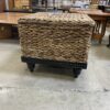 Woven Wicker Square Storage Ottoman