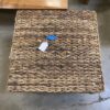 Woven Wicker Square Storage Ottoman