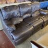 Leather 3 Seater Manual Recliner Sofa