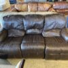 Leather 3 Seater Manual Recliner Sofa