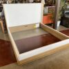 RESTORATION HARDWARE Cal King Ligne Fabric and Wood Bed Frame