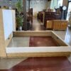 RESTORATION HARDWARE Cal King Ligne Fabric and Wood Bed Frame