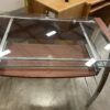 Glass Top Desk With Cherry Wood Accents