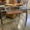 Glass Top Desk With Cherry Wood Accents