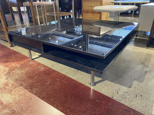 Glossy Black Modern Coffee Table