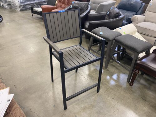 CRATE & BARREL Alfresco Black Outdoor Counter Stool