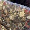 Circle Pattern Push Back Recliner with Wooden Arms