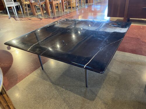 WEST ELM Black Marble Top Coffee Table