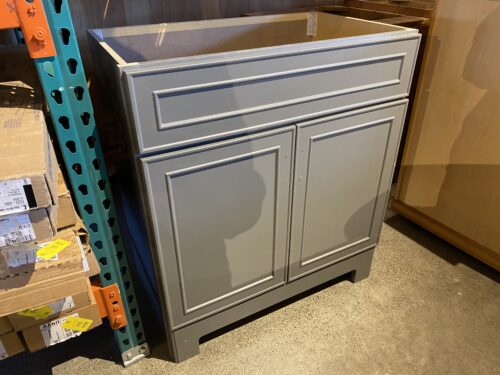 Grey Bathroom Vanity - No Countertop