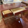 Cross Beam Leg 3 Drawer Red Desk