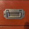 Cross Beam Leg 3 Drawer Red Desk