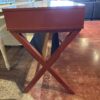 Cross Beam Leg 3 Drawer Red Desk