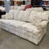 Vintage White Floral Patterned Sleeper Sofa
