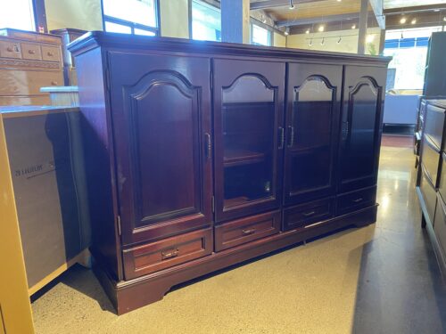 Warm Espresso Glass Door Buffet