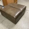 CASCADIA Leather Split Compartment Rolling Ottoman
