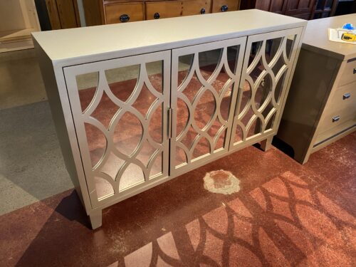 Mirrored 3 Door Wine Cabinet