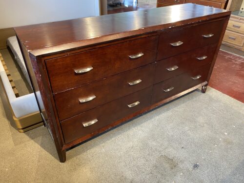 Classic Dark Wood 6 Drawer Dresser