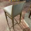 Beige Leather Seat Bar Stool