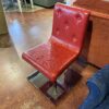 Red Snake Skin Metal Base Chair