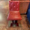 Red Snake Skin Metal Base Chair
