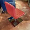Red Snake Skin Metal Base Chair