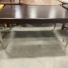 Darkwood Dining Table with Steel Legs