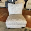 Beige Curved Armless Chair